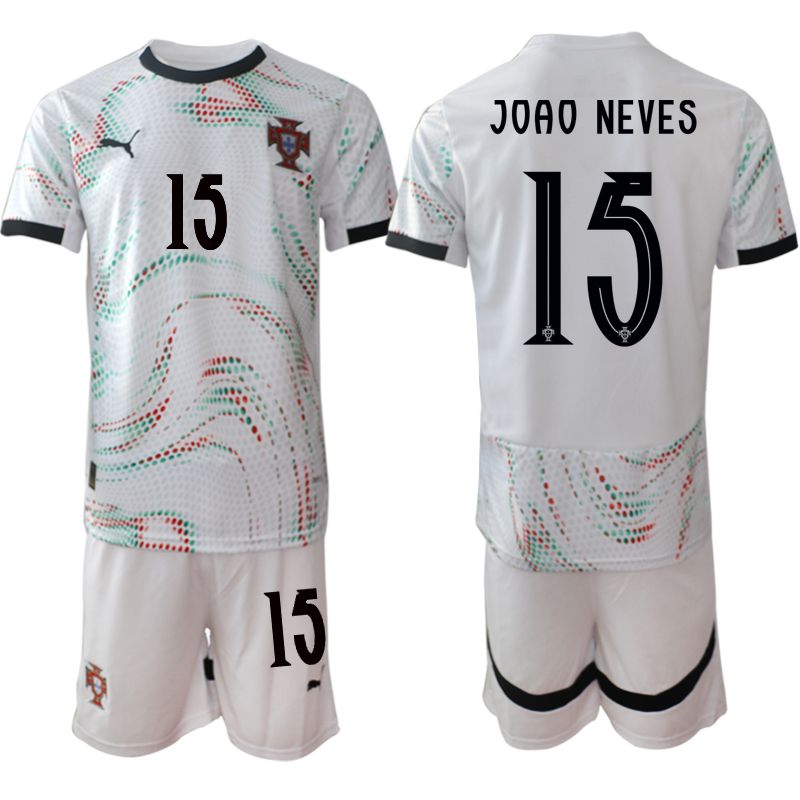 Men 2025-2026 Season Portugal away White 15 Soccer Jersey